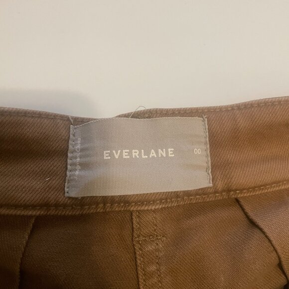 Everlane Brown Wide Leg Cropped Jean Pants Size 00 Comfy Casual - Picture 6 of 9